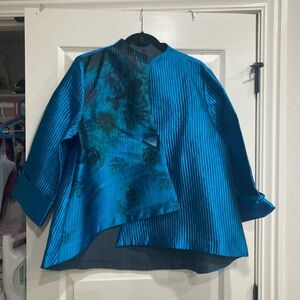 Chico's Blue Floral Blazer